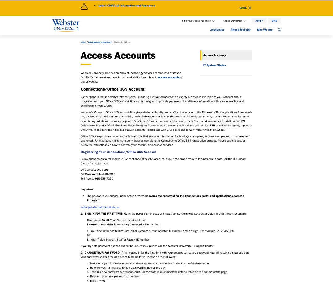 Access Accounts, summer 2021